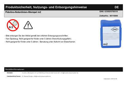 Fidolino-Notenlinien-Stempel m2