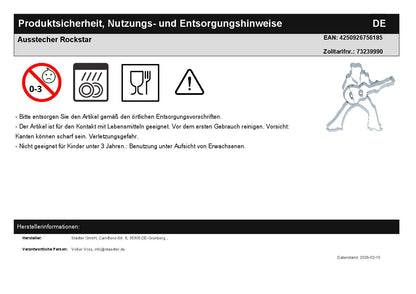 Ausstecher Rockstar