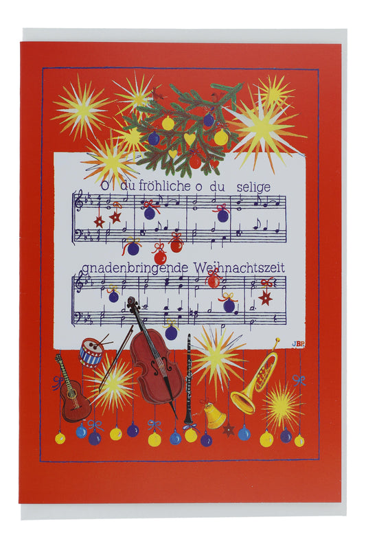 Christmas double card "O du fröhliche"