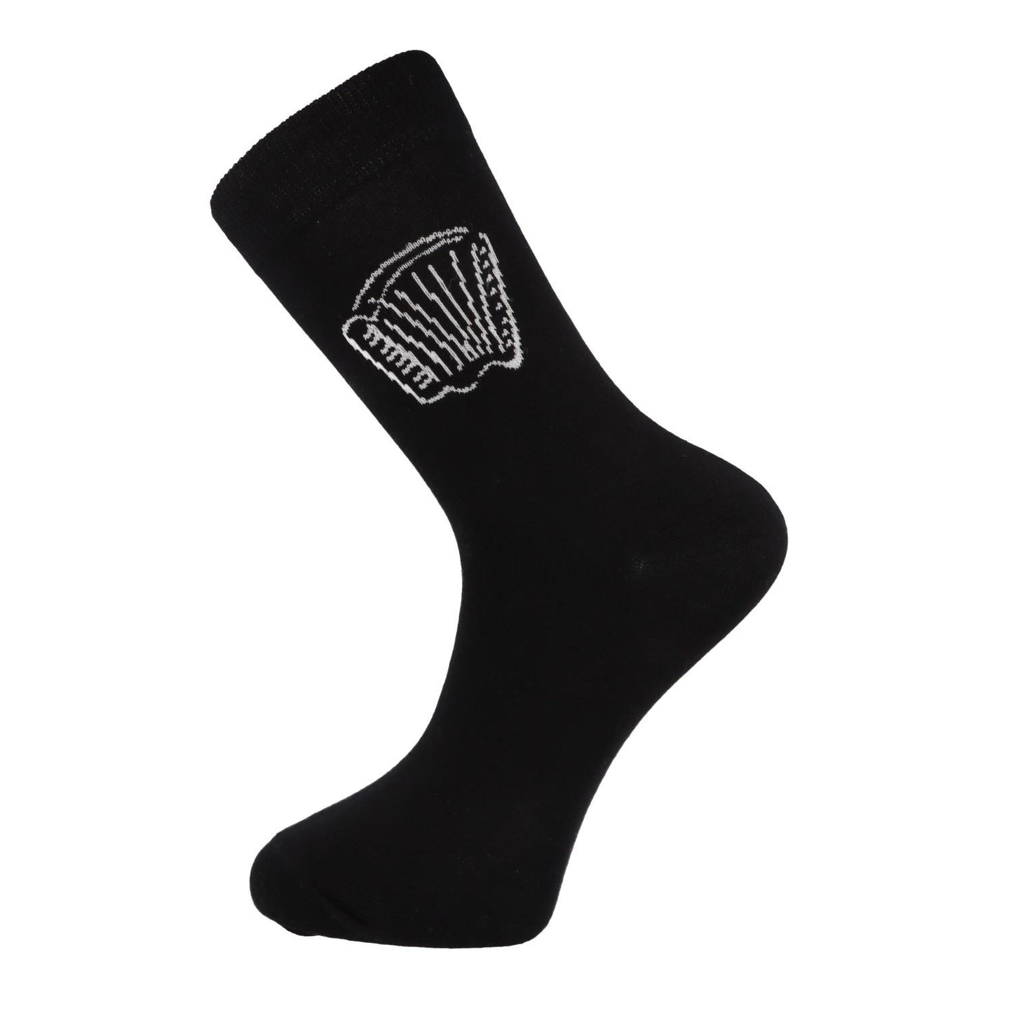 Socks with woven white accordion, music socks