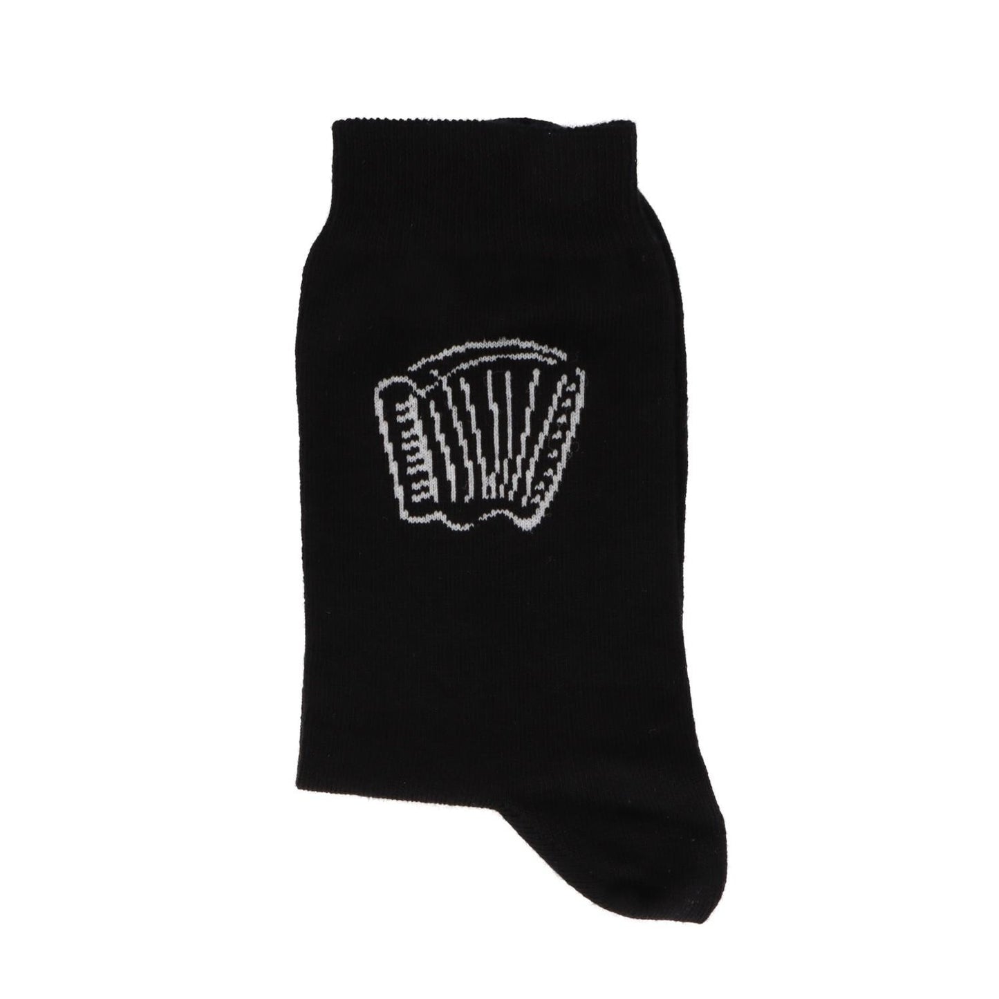 Socks with woven white accordion, music socks