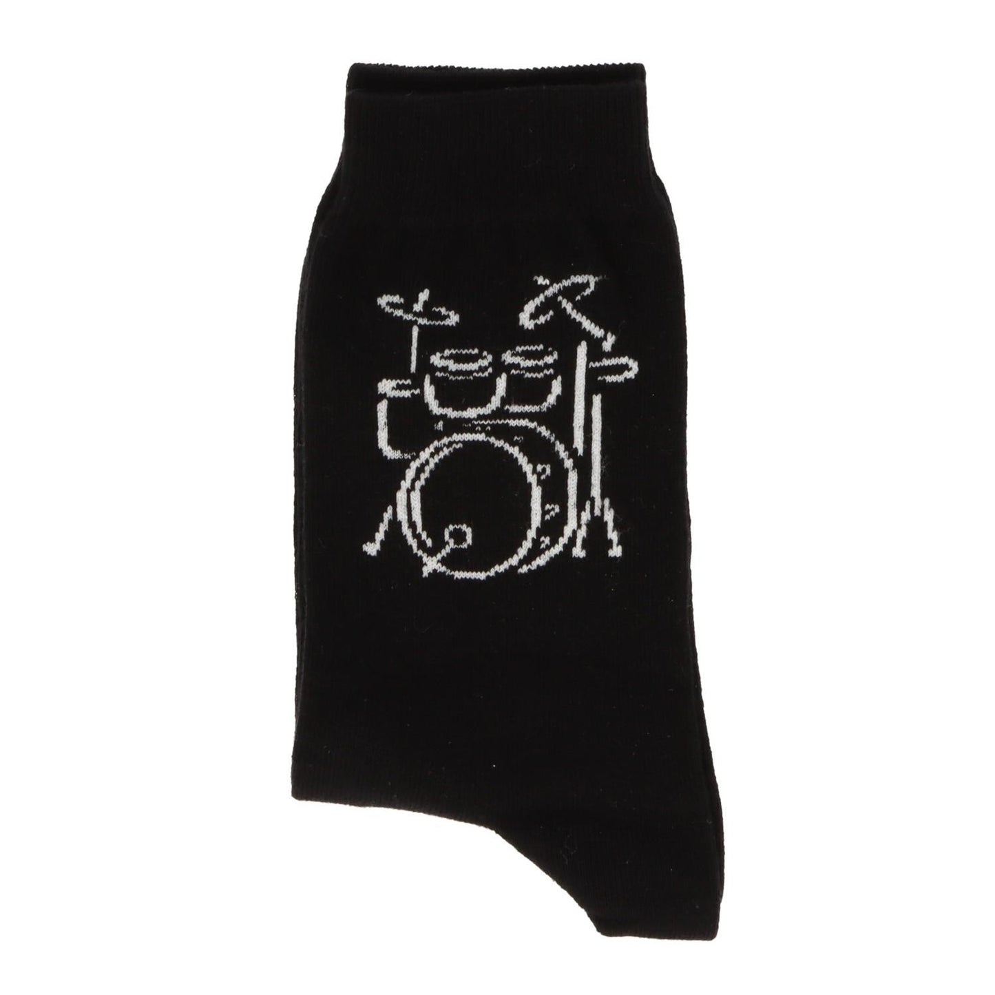 Socks with woven white drums, music socks