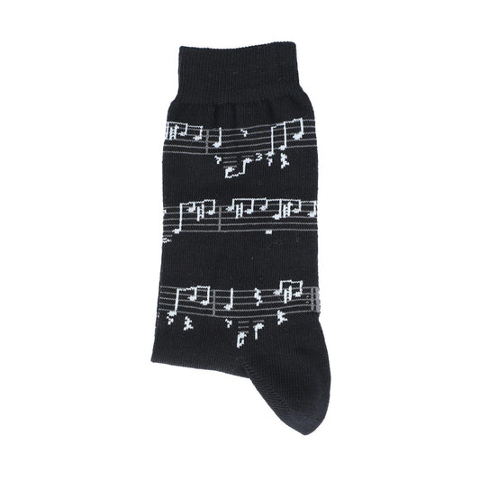 Socken mit weißen Notenlinien, Noten, Musik-Socken