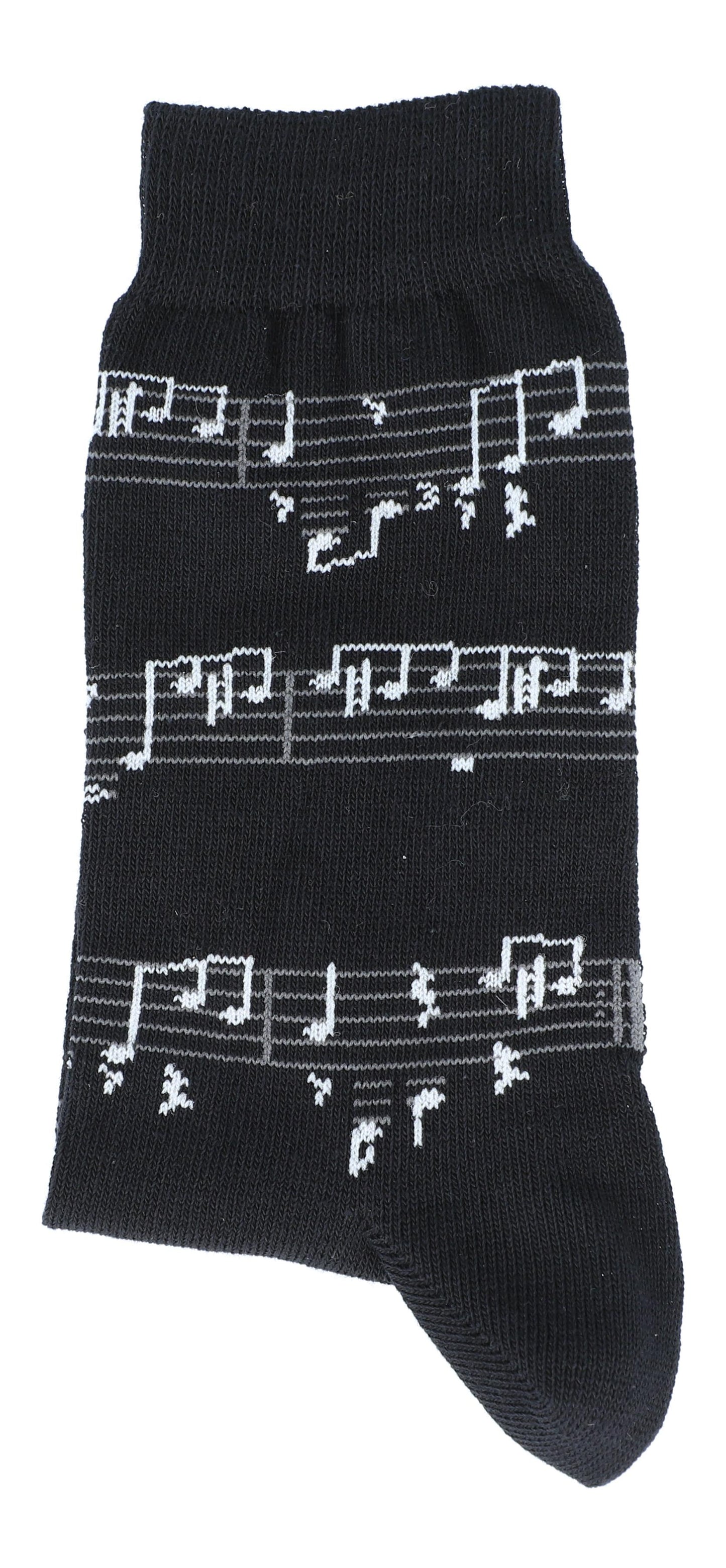 Socks with white musical notes, notes, music socks