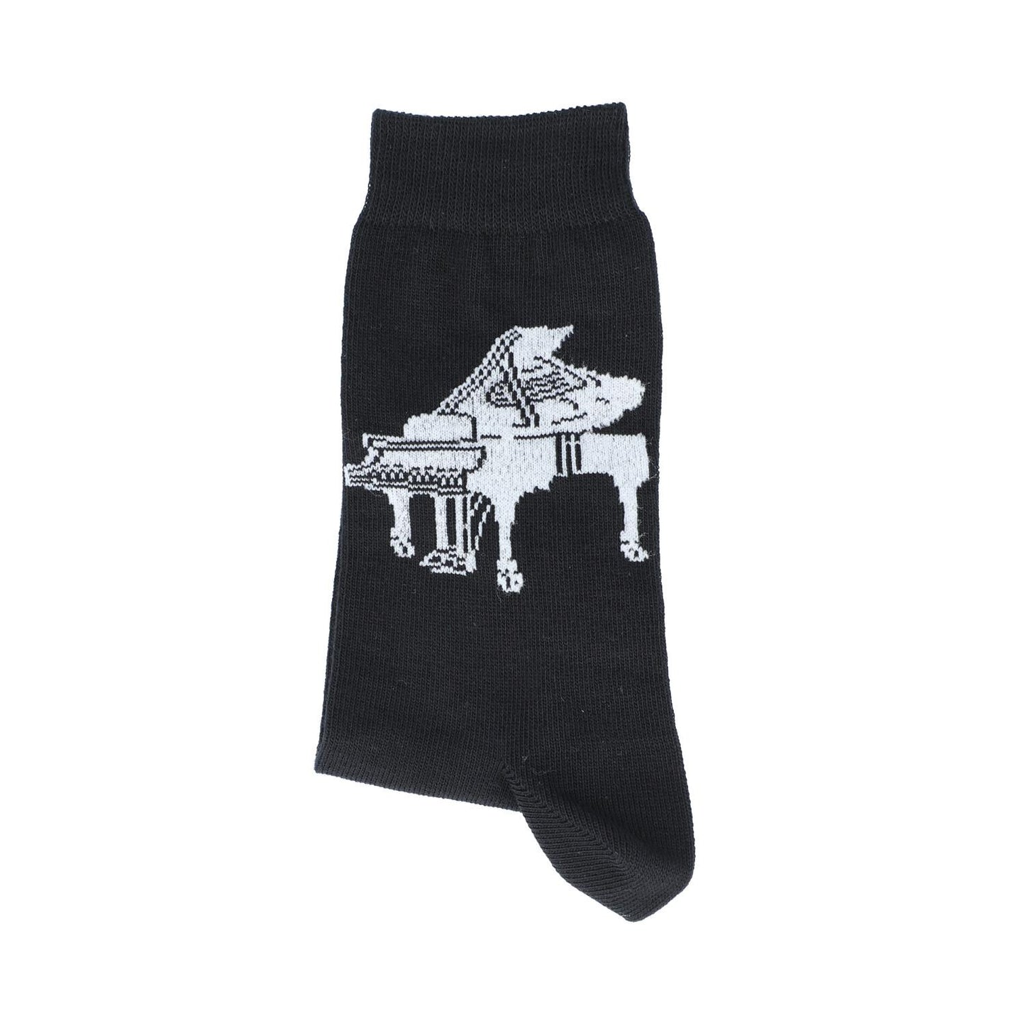 Socks with woven wings, concert grand piano, music socks