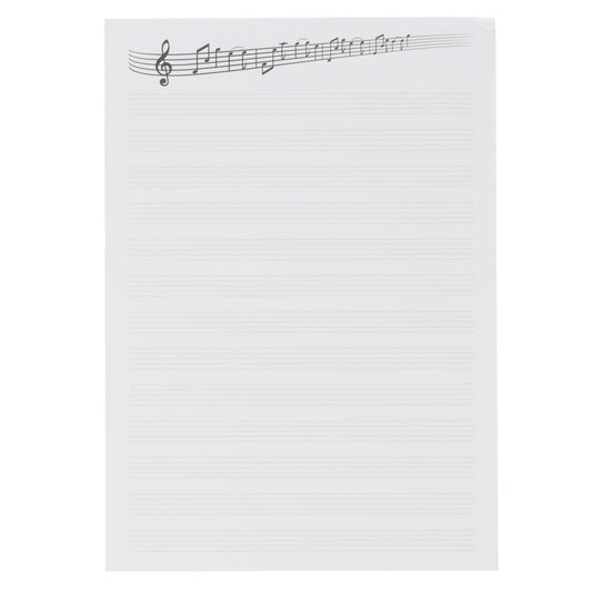 Musikalischer Notizblock DIN A5 mit Notenlinie - liniert