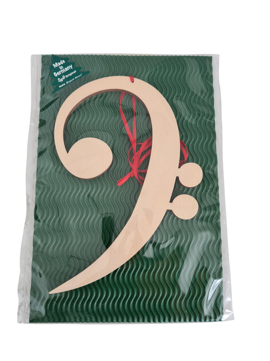 Holz-Deko-Anhänger Bassschlüssel, Größe: 20 cm