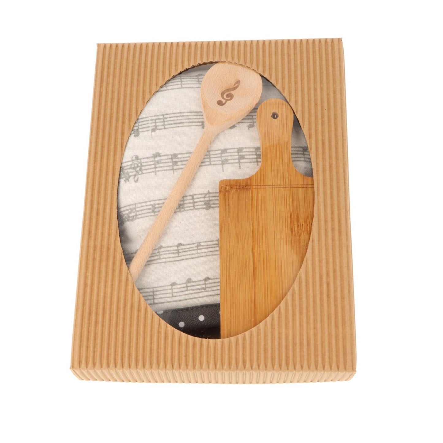 Geschenkset mit Ofenhandschuh "Schnappi", Mini-Kochlöffel und Mini-Brettchen