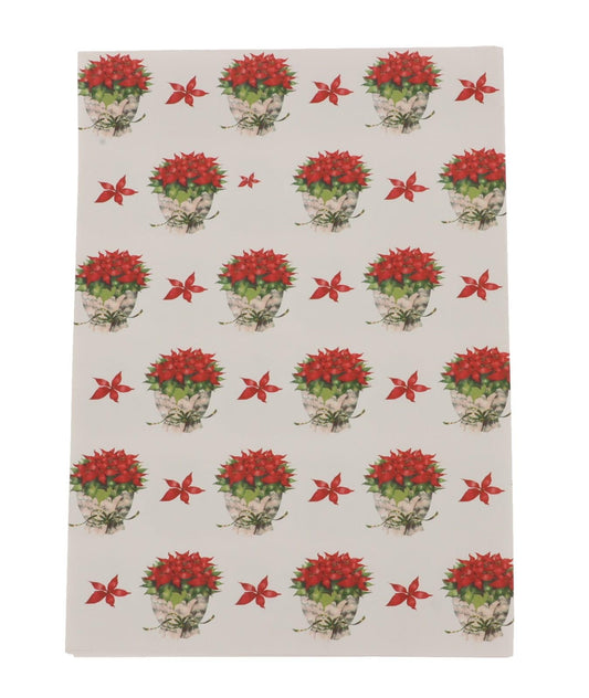 Geschenkpapier-Bogen Notenblatt mit Weihnachtsstern