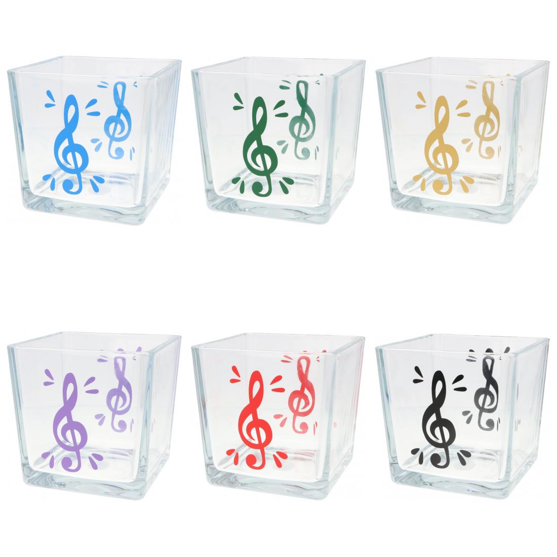 Glas-Vase mit Violinschlüssel