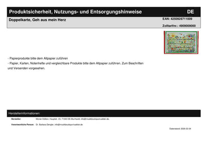 Doppelkarte, Geh aus mein Herz