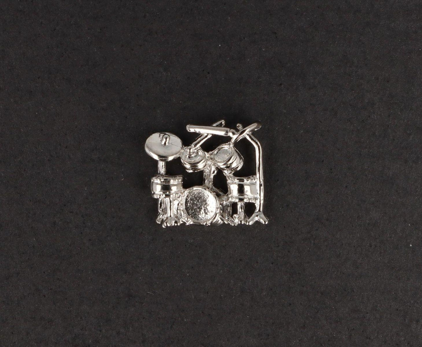 Schlagzeug-Pin, versilbert oder vergoldet