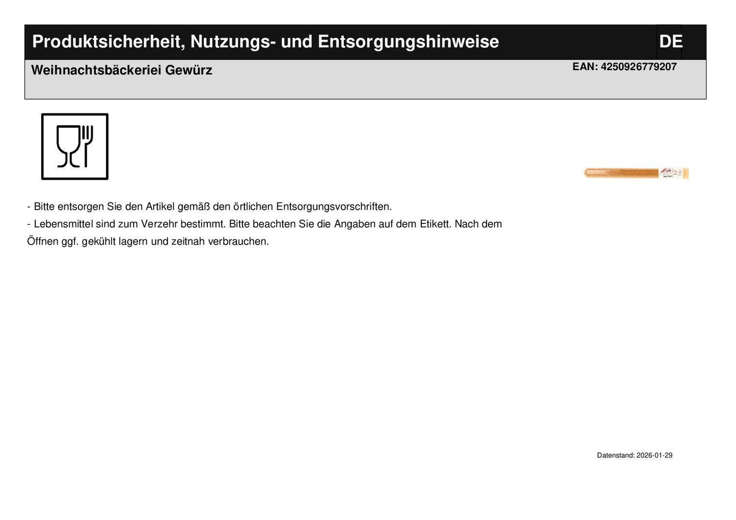 Geschenkset  Weihnachtsbäckerei mit Keksstempel, Schnappi-Handschuh und Weihnachtsgewürz in Faltschachtel mit Sichtfenster