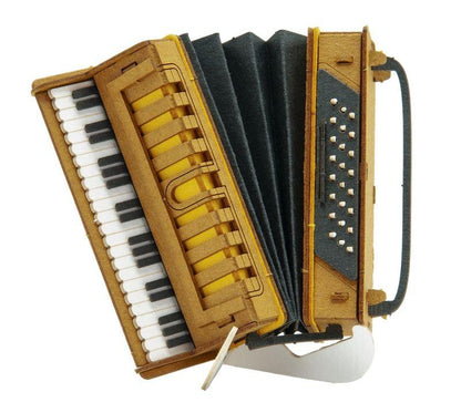 3D-Papiermodell, verschiedene Instrumente zum selbst zusammenbauen