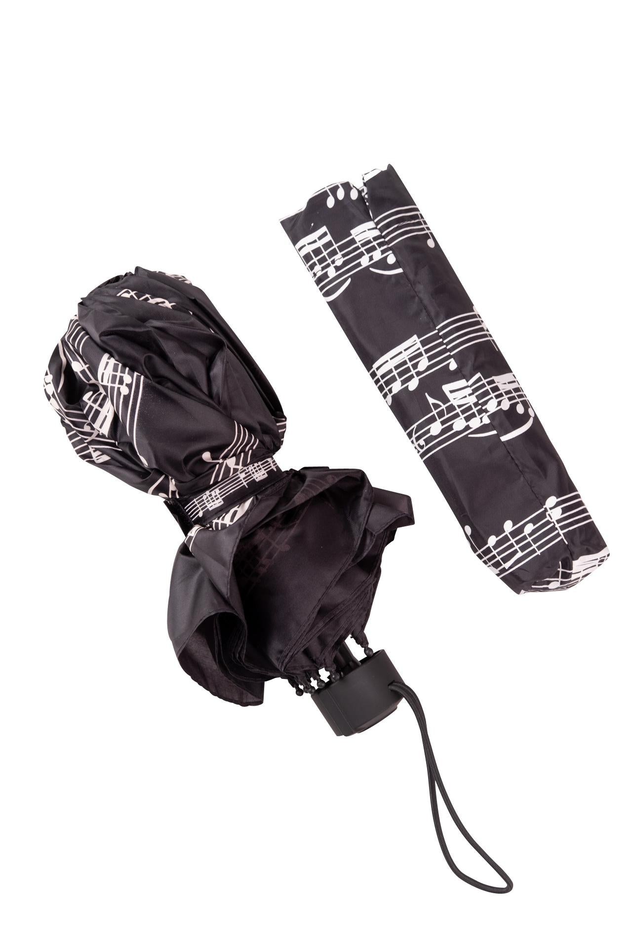 Mini-Taschenschirm mit Noten und Notenzeilen