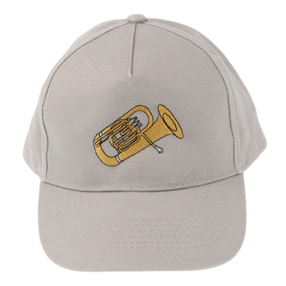 Baseball-Cap mit eingestickten Instrumenten, grau, Baumwolle