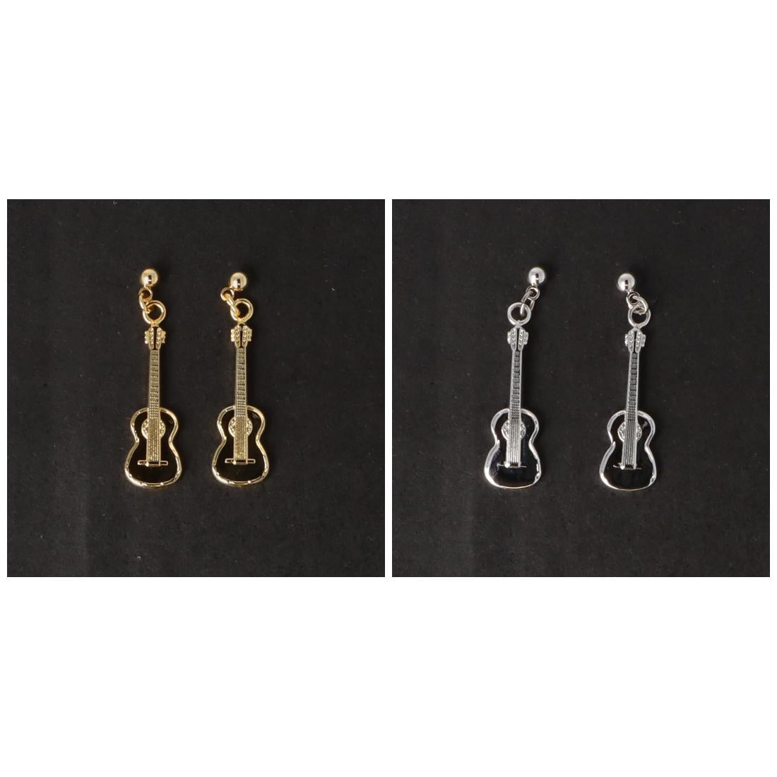 Konzertgitarre-Ohrhänger, versilbert oder vergoldet