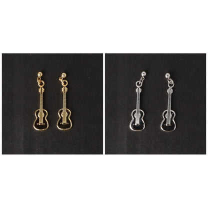 Konzertgitarre-Ohrhänger, versilbert oder vergoldet