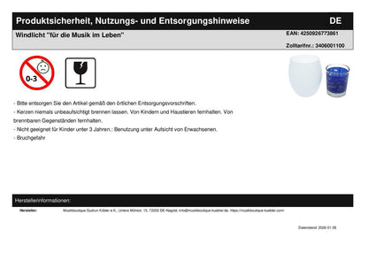 Engel mit Xylophon und Windlicht "für die Musik im Leben"