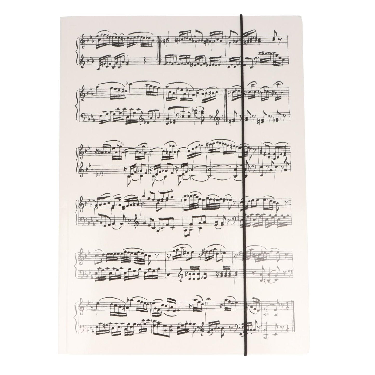 5 x weiße Sammelmappe mit schwarzen Notenzeilen