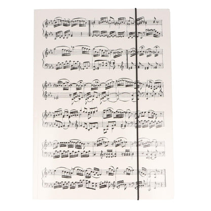 5 x weiße Sammelmappe mit schwarzen Notenzeilen