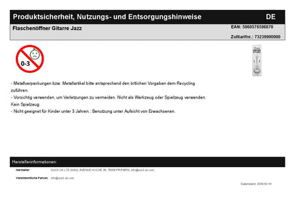 Flaschenöffner Gitarre Jazz