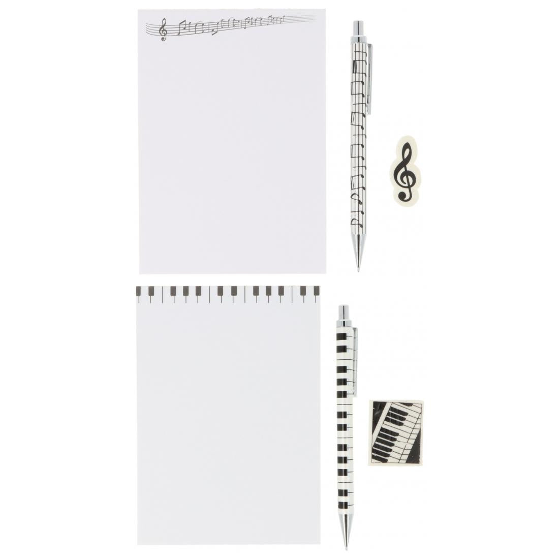 Schreibset mit Notizblock A6, Druckbleistift und Radiergummi