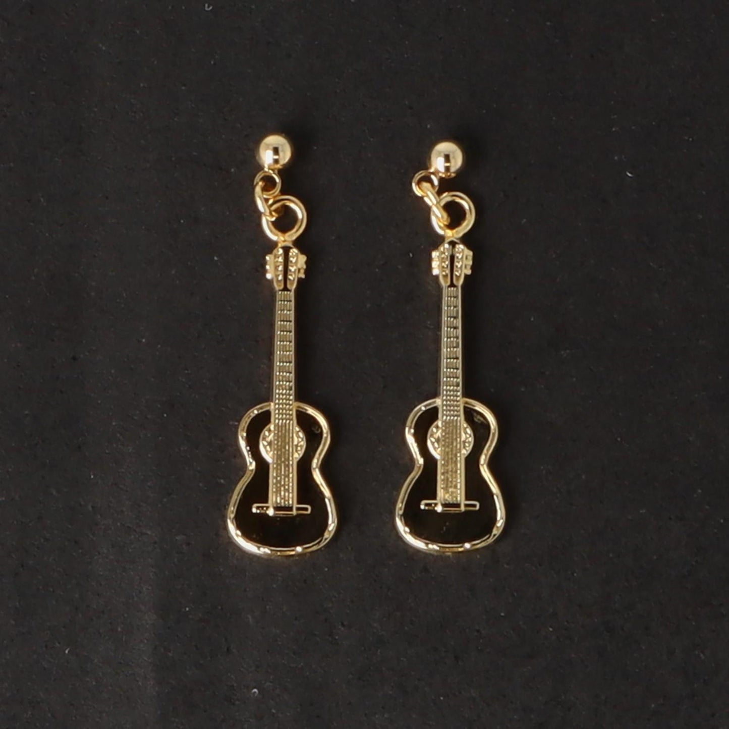 Konzertgitarre-Ohrhänger, versilbert oder vergoldet