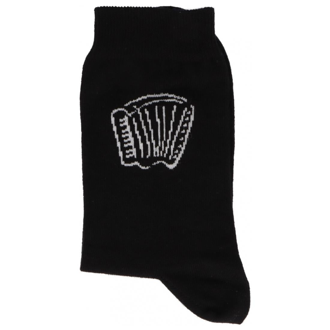 Socks with woven white accordion, music socks