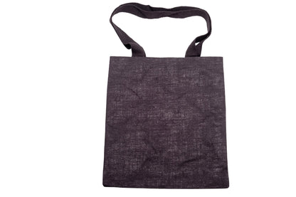 Jute-Henkeltasche, schwarz mit weißem Violinschlüssel