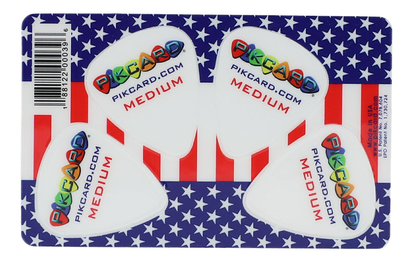 Plektrum-Karte mit 4 Plektren, Eagle USA