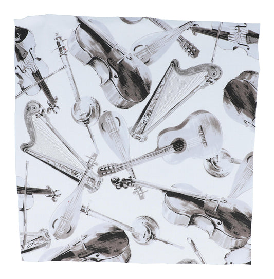 Meterware white with instruments, cotton