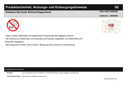 Postkarte Das beste Weihnachtsgeschenk