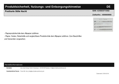 postcard Silent Night