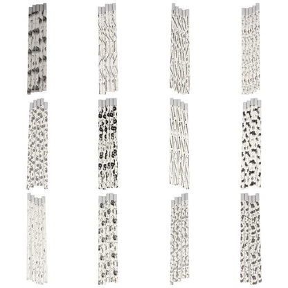Pencils in white with musical motifs and magnetic head