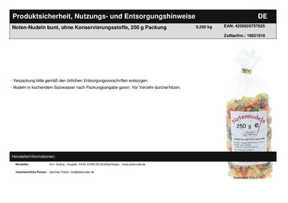 Geschenkset mit 2 Kochlöffeln, 250 g Notennudeln, 250 ml Pastasauce Basilikum, Servietten