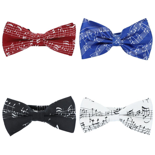 music note bow tie, different colors, notes, music bow tie