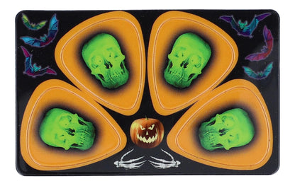 Plektrum-Karte mit 4 Plektren, Halloween