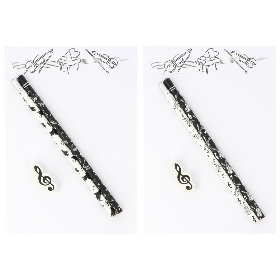 Schreibset mit Notizblock A5 "Orchester", Bleistiften und Radiergummi