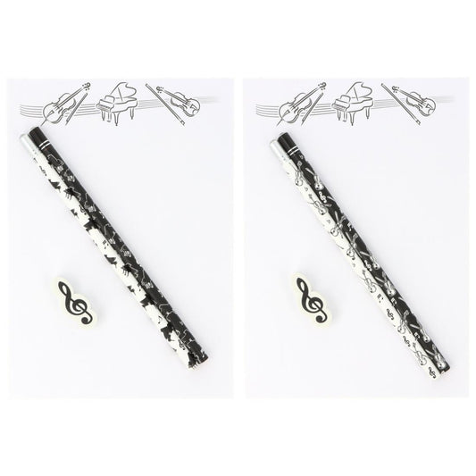 Schreibset mit Notizblock A5 "Orchester", Bleistiften und Radiergummi