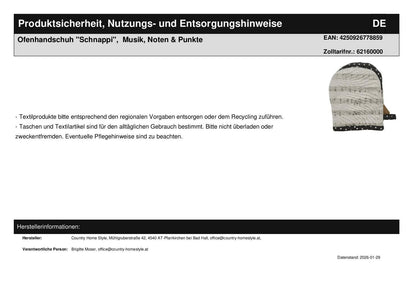 Geschenkset  Weihnachtsbäckerei mit Keksstempel, Schnappi-Handschuh und Weihnachtsgewürz in Faltschachtel mit Sichtfenster