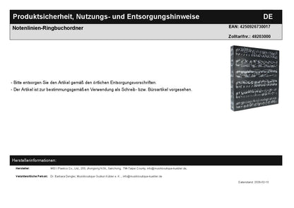 Notenlinien-Ringbuchordner