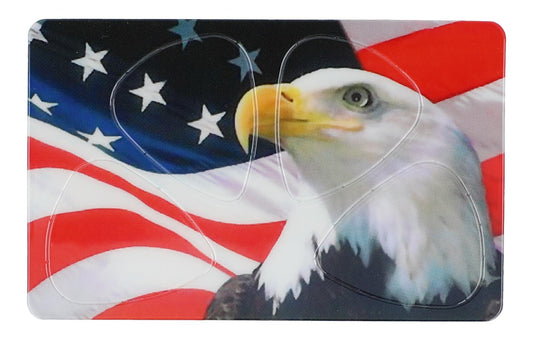 Plektrum-Karte mit 4 Plektren, Eagle USA