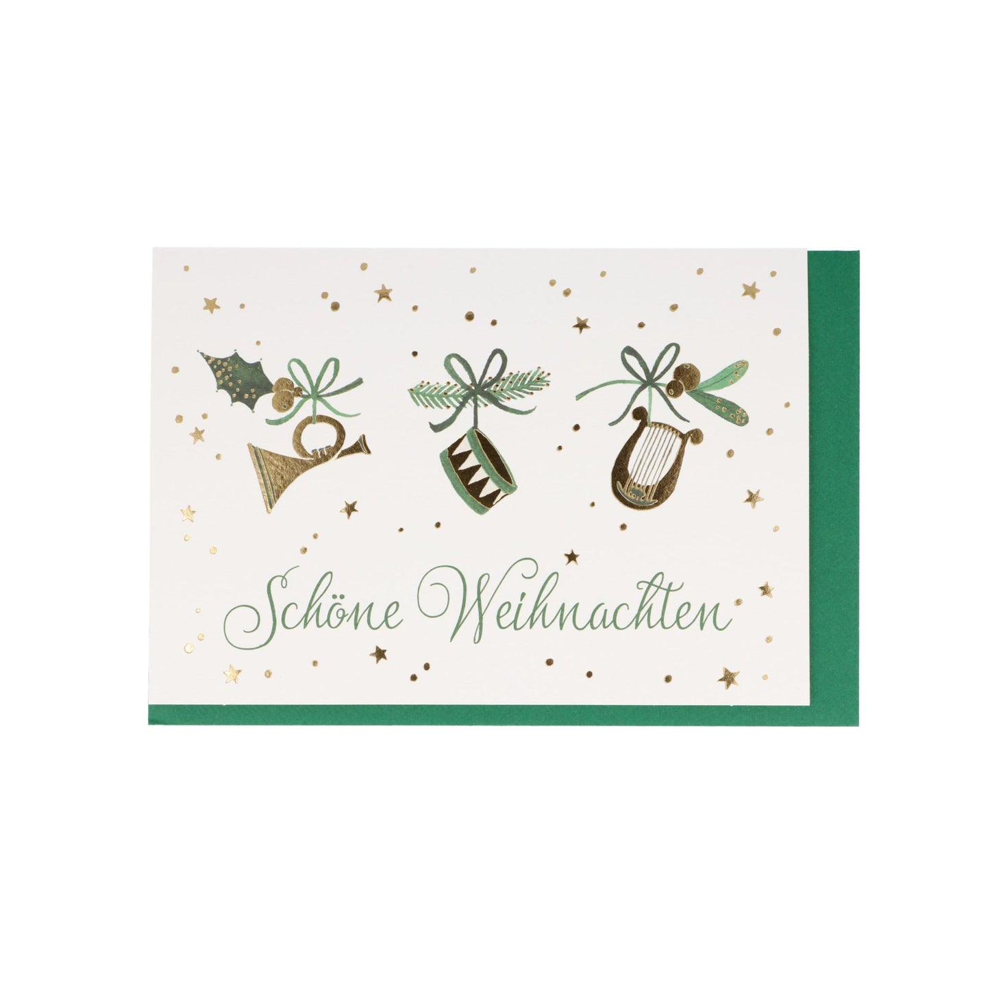 Doppelkarte Schöne Weihnachten (Instrumente)