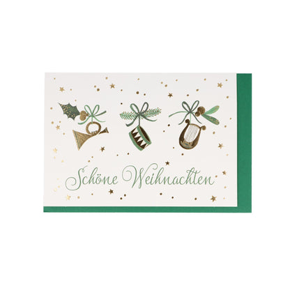 Doppelkarte Schöne Weihnachten (Instrumente)