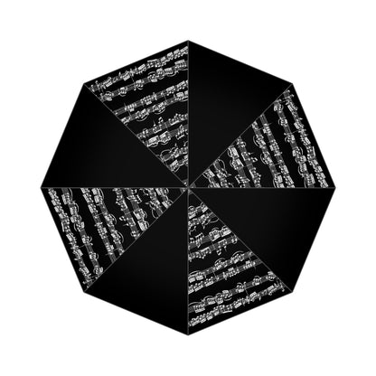 Mini-Taschenschirm mit Noten und Notenzeilen