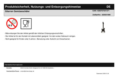 Gitarren Gemüseschäler