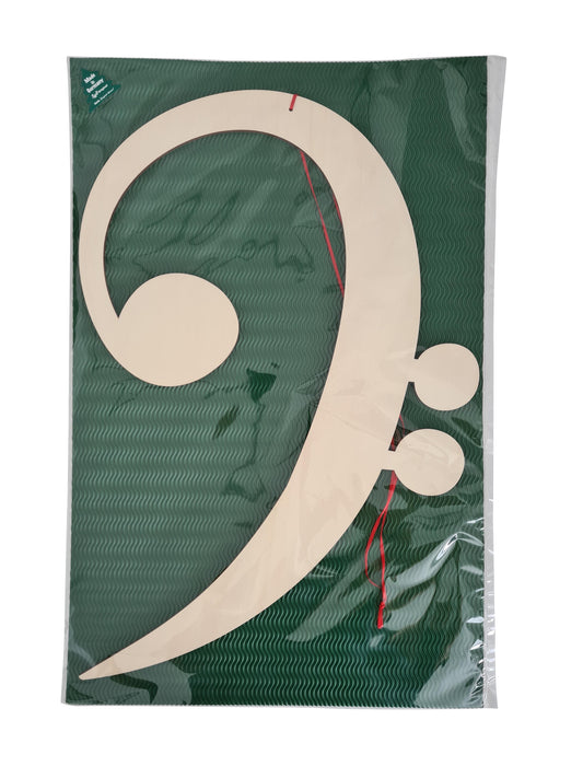 Holz-Deko-Anhänger Bassschlüssel, Größe: 40 cm