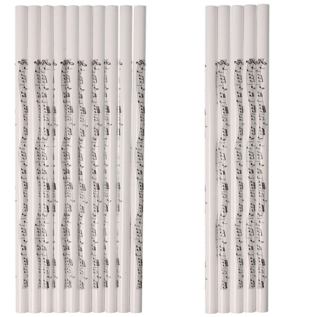 curved staff pencil in white