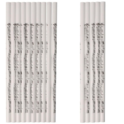 curved staff pencil in white